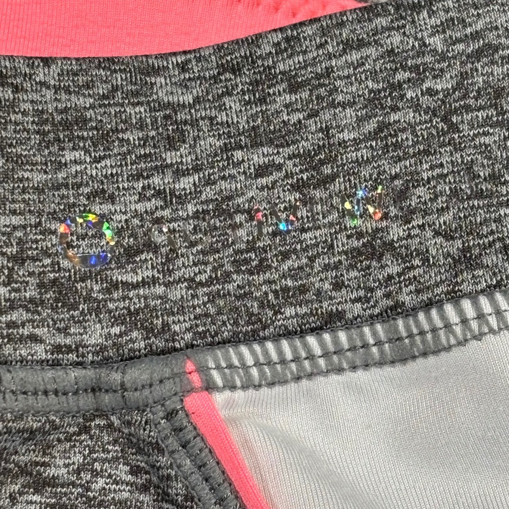 Mayoral Womens Gray Heather Pink Colorblock Athletic Leggings Space Dye Pants - Picture 4 of 8